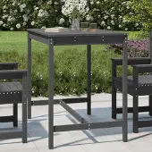 Prolenta Maison Exclusive - Gartentisch Grau 121x82,5x110 cm Massivholz Kiefer