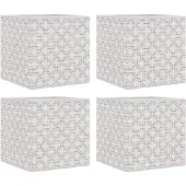 vidaXL Faltboxen 4 Stk. Creme 32x32x32 cm Vlies
