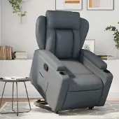 Prolenta Maison Exclusive - Relaxsessel mit Aufstehhilfe Grau Kunstleder