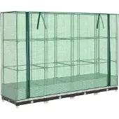 Syfax Hochbeet mit Gewächshaus-Aufsatz Rattan-Optik 160x40x123 cm