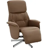 Syfax Relaxsessel mit Fußteil Braun Stoff