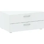 Dmora Kommode Limerick 74x51,9x35h cm Weiß 2 Schubladen