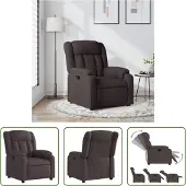 The Living Store Relaxsessel Dunkelbraun Stoff