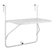 Syfax Balkontisch Weiß 60x40 cm Stahl