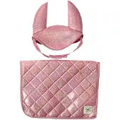 By ASTRUP Schabracke und Fliegenhaube Glitter Hobby Horse Saddle Pad Pink
