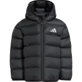 Adidas Winterjacke für Jungen JM8864 Schwarz, klassisches Design mit Kapuze