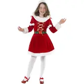 Smiffys Kostüm - Kleines Fräulein Santa - - 10-12 Jahre (140-152) - Kostüme