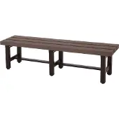 Mendler Alu Gartenbank MCW-K60, Bank Parkbank Sitzbank Balkonbank, wetterfest WPC 150cm, braun
