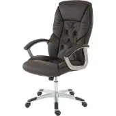 Mendler Profi-Bürostuhl H42 XXL, Chefsessel Drehstuhl, 150kg belastbar Kunstleder braun
