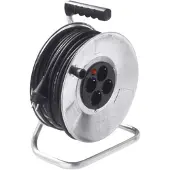 Bachmann Stahlblechkabeltrommel 4-f. 50m, H05RR-F 3G1,5mm, IP20