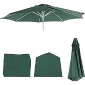 Mendler Ersatz-Bezug für Sonnenschirm Asti, Sonnenschirmbezug Ersatzbezug, Ø 2,7m Stoff/Textil grün