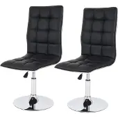MCW 2er-Set Esszimmerstuhl MCW-C41, Stuhl Küchenstuhl, Kunstleder MVG- schwarz