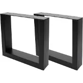 MCW 2er-Set Tischbein MCW-H33, für Couchtisch Sitzbank Tischgestell Tischkufe, Industrial 37x40cm schwarz