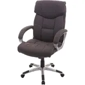 Mendler Bürostuhl HWC-A71, Chefsessel Drehstuhl Schreibtischstuhl, Stoff/Textil, dunkelgrau