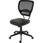 MCW Profi-Bürostuhl Chicago, Chefsessel Drehstuhl, 150kg belastbar, Kunstleder schwarz ohne Armlehnen