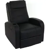 Generique Fernsehsessel Durham, TV Sessel Relaxsessel Liegesessel, Kunstleder schwarz
