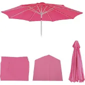 Mendler Ersatz-Bezug für Sonnenschirm Asti, Sonnenschirmbezug Ersatzbezug, Ø 2,7m Stoff/Textil pink