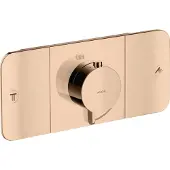 Hansgrohe AXOR One Thermostatmodul Unterputzmodell für 2 Verbraucher, 45712300, Farbe: Polished Red Gold