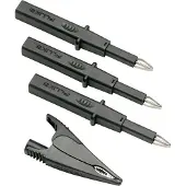 Fluke TLK290, Messleitung, Sonde & Clip-Set, Schwarz, Silber, CAT II, CAT III, CAT IV, 1000 V, 8 A, 4 Stück(e)
