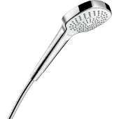 Hansgrohe Croma Select E, Handduschbrause mit Kopf, Chrom, Weiß, Wand