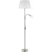Eglo Stehlampe Conesa, 2 flammige Stehleuchte, Standleuchte, Wohnzimmerlampe, Deckenfluter mit Leselampe, E27, E14