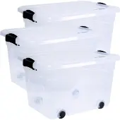 Siena Home Aufbewahrungsbox Anzio 40 l 3er-Set mit Rollen
