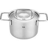 Fissler Pure Collection / Edelstahl-Kochtopf (Ø 16 cm, 1,9L) Töpfe inkl. Metall-Deckel, Innen-Skalierung – Induktion