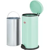 Wesco klassischer Tretabfallsammler CAPBOY MAXI in der Farbe mandel, pulverbesch