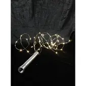 Hellum LED Flaschenlicht, 40 LEDs warmweiß, Metallkorken, Timer, Batterie 522839