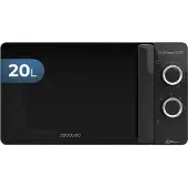 Cecotec 01524, Arbeitsplatte, Solo-Mikrowelle, 20 l, 700 W, Drehregler, Schwarz