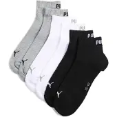 Puma Sneaker-Socken - 3er-Pack - Quarter Plain - Grau/Weiß/Schwa - - 39/42 - Socken
