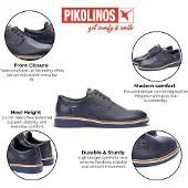 Pikolinos CARLET Herrenschuhe - elegante Halbschuhe - Schnürschuhe blau NEU