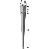 SCHMIDT'S Onlineshop Simpson Strong-Tie Einschlagbodenhülsen (eckig) - PPJET70/70/750G
