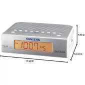 Sangean RCR-5 Uhrenradio, UKW/MW, Kopfh?rer-Ausgang, Audio Line-In