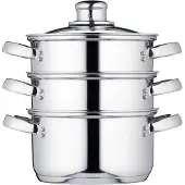 Kitchencraft KCCVSTEAM16 Steamer S/S Kochtopf inkl. Deckel, Edelstahl, 16 cm Durchmesser, Induktionsherd-geeignet