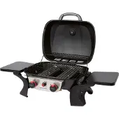 ProfiCook Gasgrill mit 2 Edelstahlbrennern, Tischgrill inkl. Gasdruckminderer und Gasschlauch, mit Temperaturanzeige - PC GG 1261