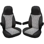 BREMER SITZBEZÜGE Wohnmobil Sitzbezüge & Schonbezüge für Fiat Ducato Citroen Jumper Peugeot Boxer | Passgenaue Vordersitzbezüge | Teilintegriert, Kastenwagen & Alkoven | Sitzbezug Fahrer & Beifahrersitz