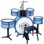 Bontempi Blue Child Musical 5 Drums With Stool Batterie