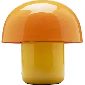 Kare Design Tischlampe Mushroom, gelb / orange, für Wohn- / Esszimmer, Metall, Design, Tischlampe