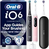 Oral-B - iO6 Electric Toothbrush 2-Pack - Black & Pink