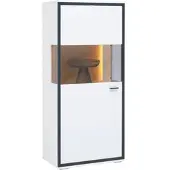 Premium Living Highboard Florenz Schwarz/Weiß/Eiche Artisan