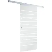 Inova Glasschiebetür 88 x 203,5 cm, Mikado Motiv, Komplettset mit Griffmuschel, ohne Softclose