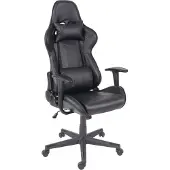 MCW Bürostuhl MCW-F84, Schreibtischstuhl Gamingstuhl Chefsessel Drehstuhl, Kunstleder schwarz