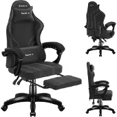 Huzaro Force 3.7 Carbon Black Gaming-Stuhl mit ergonomischem Design, verstellbarem Armlehnen und hochbelastbarem Stoff