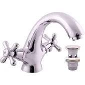 RAV MORAVA Waschtischarmatur mit Siphon aus Chrom SLEZAK