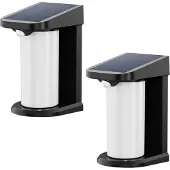 Lumisky 2er-Set Solarstrahler – LUMISKY – LUSTY – H 18 cm – Wandleuchte mit Bewegungsmelder – weiße LED