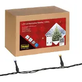 Idena Lichterkette 200 LED warmweiß und weiß 8h Timer 27,9m