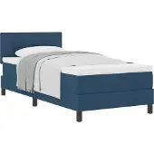 Syfax Boxspringbett mit Matratze mit Kopfteil Blau 90 x 200 cm Stoff