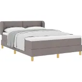 Syfax Boxspringbett mit Matratze Taupe 140 x 200 cm Stoff