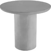 TecTake Runder Gartentisch Talmi minimalistisches Design inkl. Bodenschoner, 86,5 x 75,5 cm